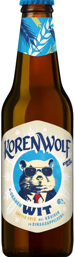 Hot Korenwolf 4-granen Wit