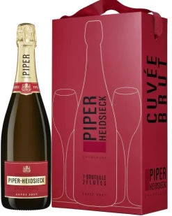 Best Piper Heidsieck Piper-Heidsieck Brut + 2 glazen cadeauverpakking