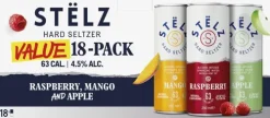 Online ST&Euml;LZ STËLZ Hard Seltzer Raspberry, Mango & Apple 18-pack