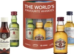 Best Geschenk The World's Favourite Whiskies Cadeaupakket met 4 mini's