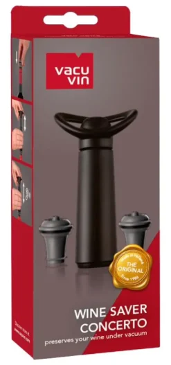New Vacu Vin Vacu Vin Wine Saver Concerto Zwart