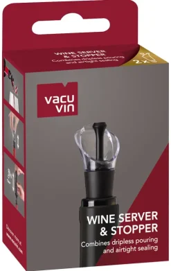 Online Vacu Vin Wine Server & Stopper Zwart